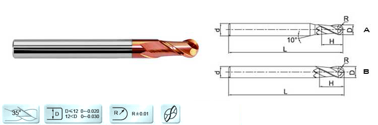 Фреза твердосплавная для закаленных сталей SM-2BL